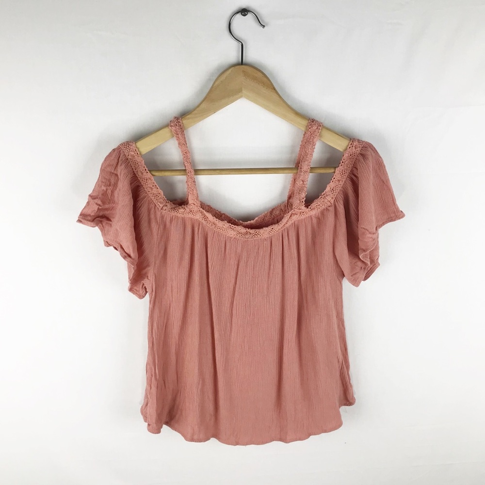 Active USA Cap Sleeve Crop Top size M